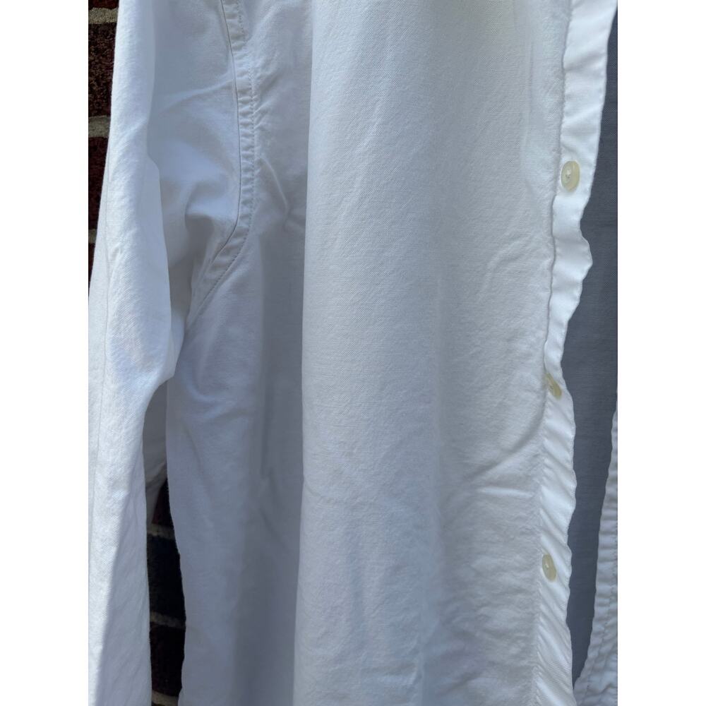 Banana Republic Organic Cotton White Button Down Shirt XL Untucked Standard Fit - Picture 4 of 9